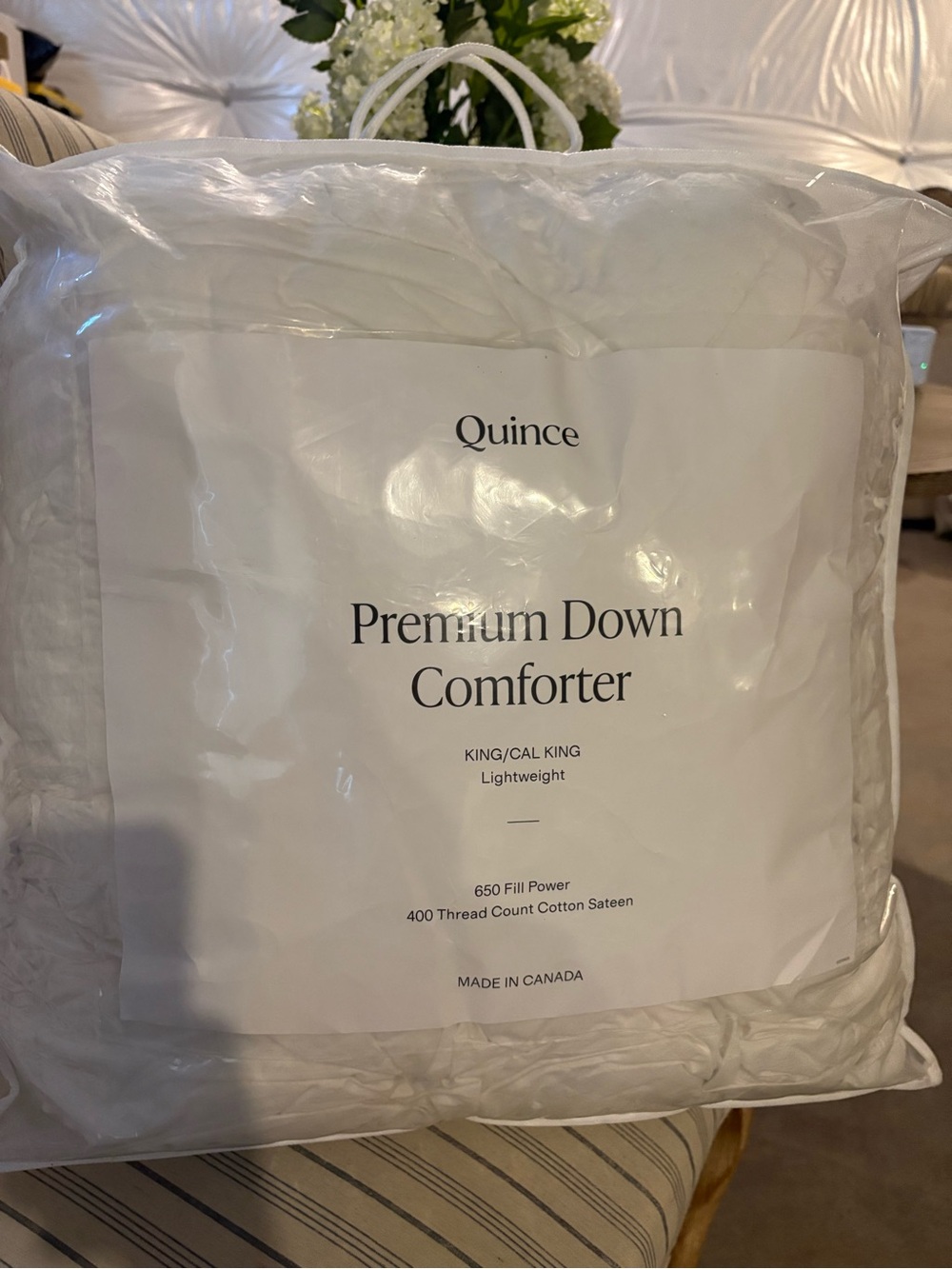 Quince White Premium Down Comforter / Duvet Insert Lightweight